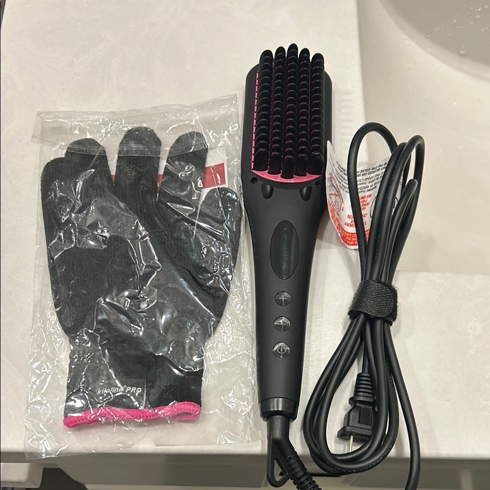 MiroPure Straightening Brush & Glove